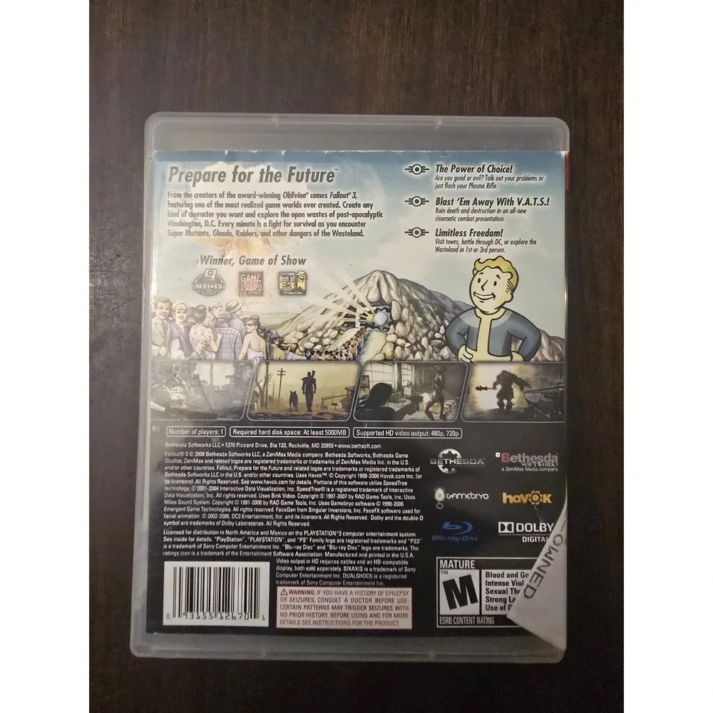 Fallout 3 (Sony PlayStation 3,‎ 2008) Tested